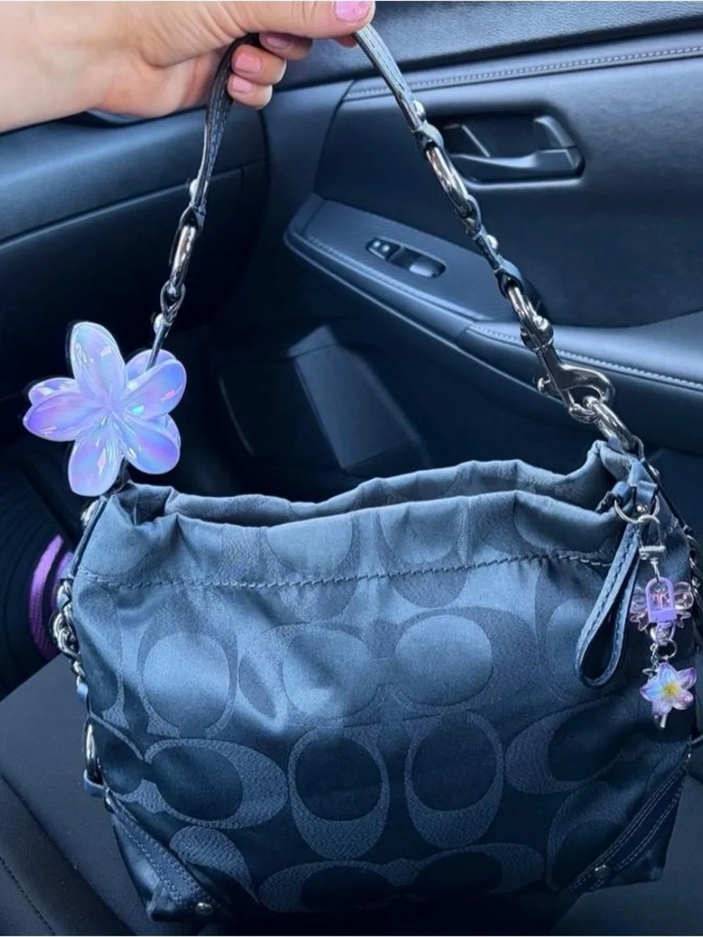 Coach signature Brooke blue mid sized bag